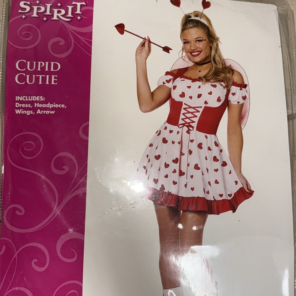 Spirit Red and White Heart Print Babydoll